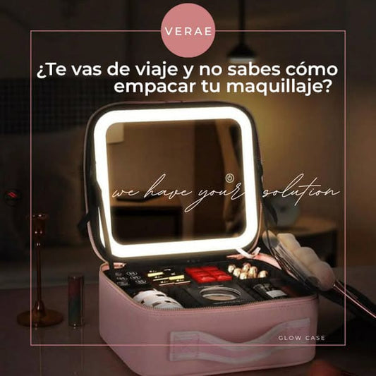 Tocador portátil con espejo LED