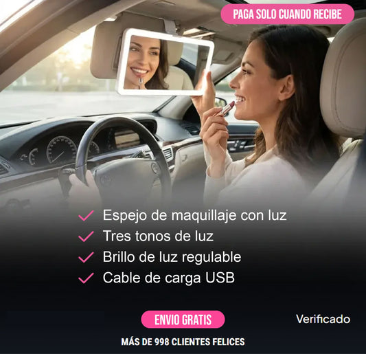 Espejo con Luz led para auto